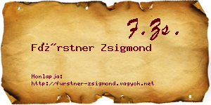 Fürstner Zsigmond névjegykártya