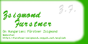 zsigmond furstner business card
